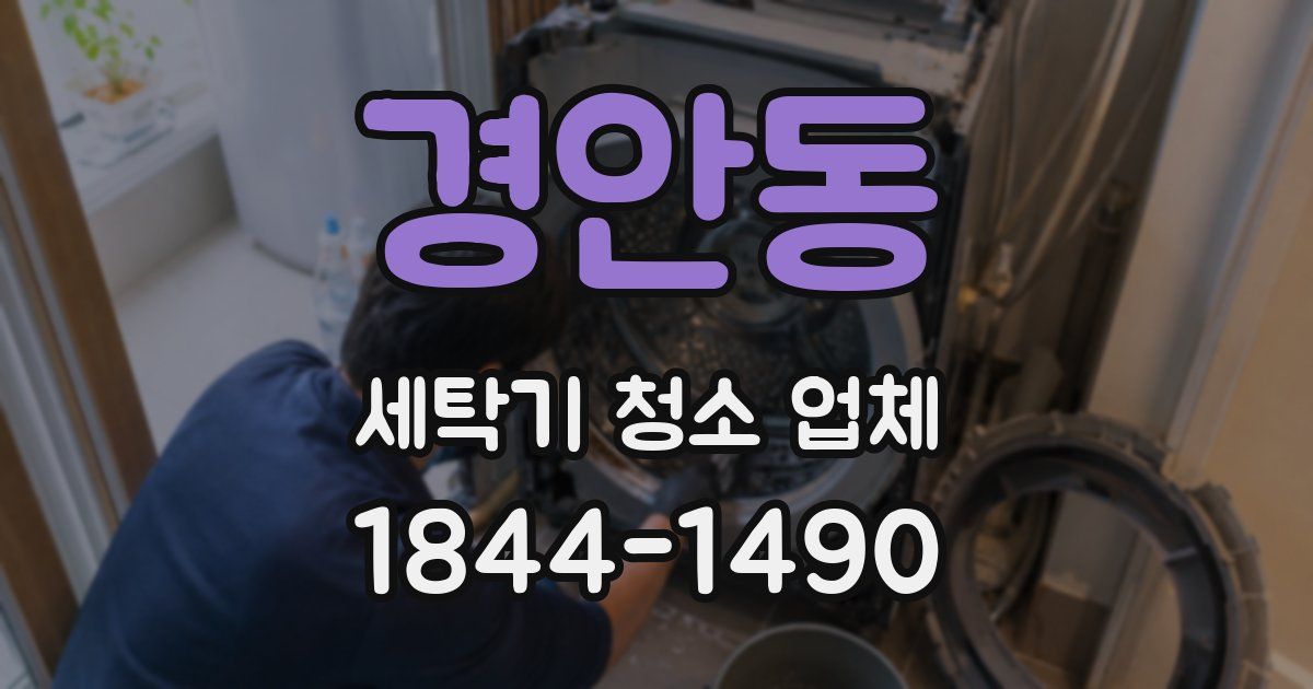 경안동 세탁기 청소 업체