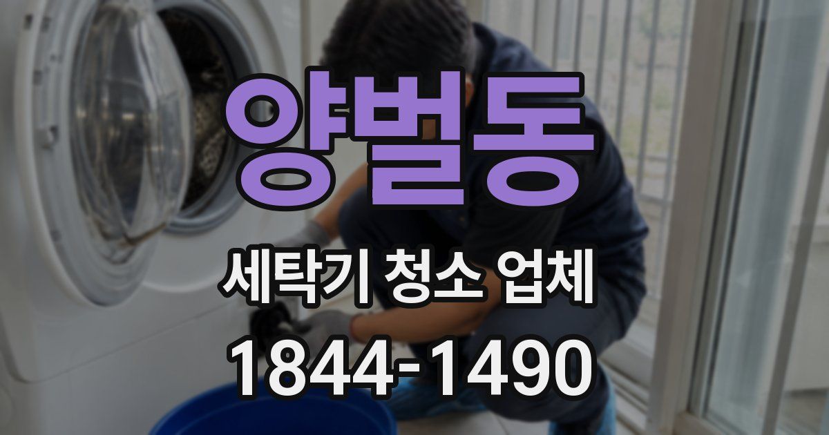 양벌동 세탁기 청소 업체