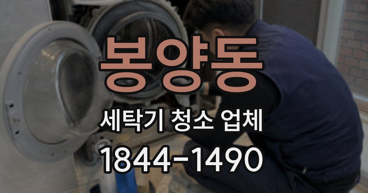 봉양동 세탁기 청소 업체