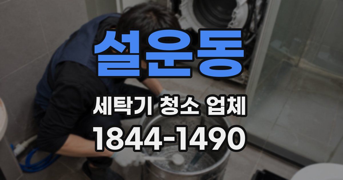 설운동 세탁기 청소 업체