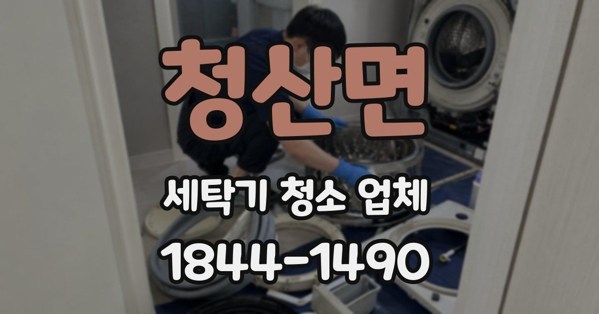 청산면 세탁기 청소 업체