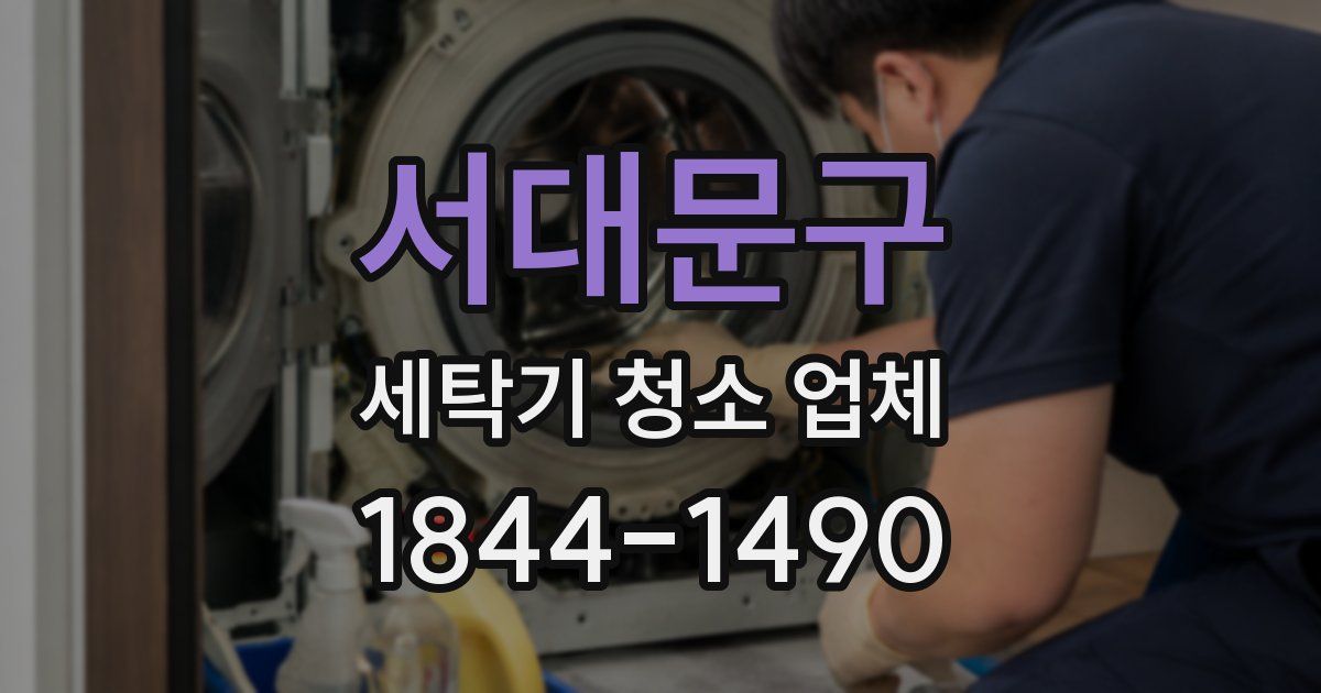 서대문구 세탁기 청소 업체