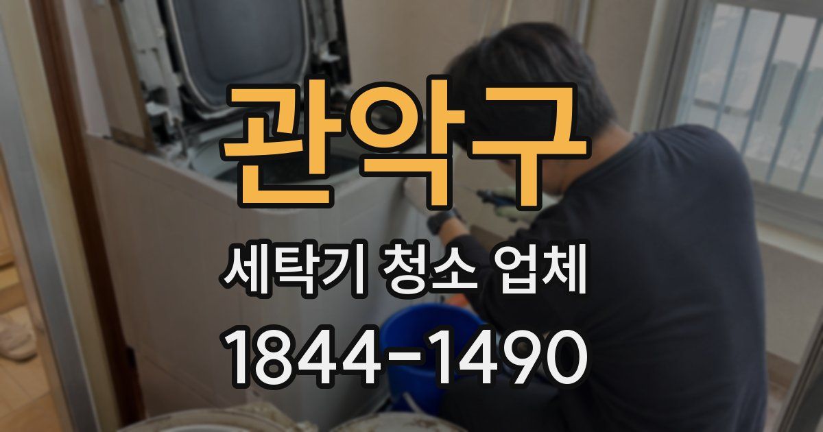 관악구 세탁기 청소 업체