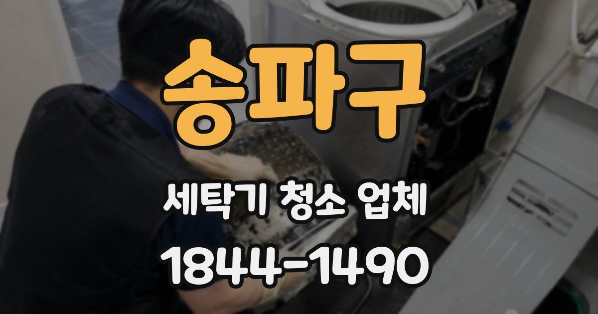 송파구 세탁기 청소 업체