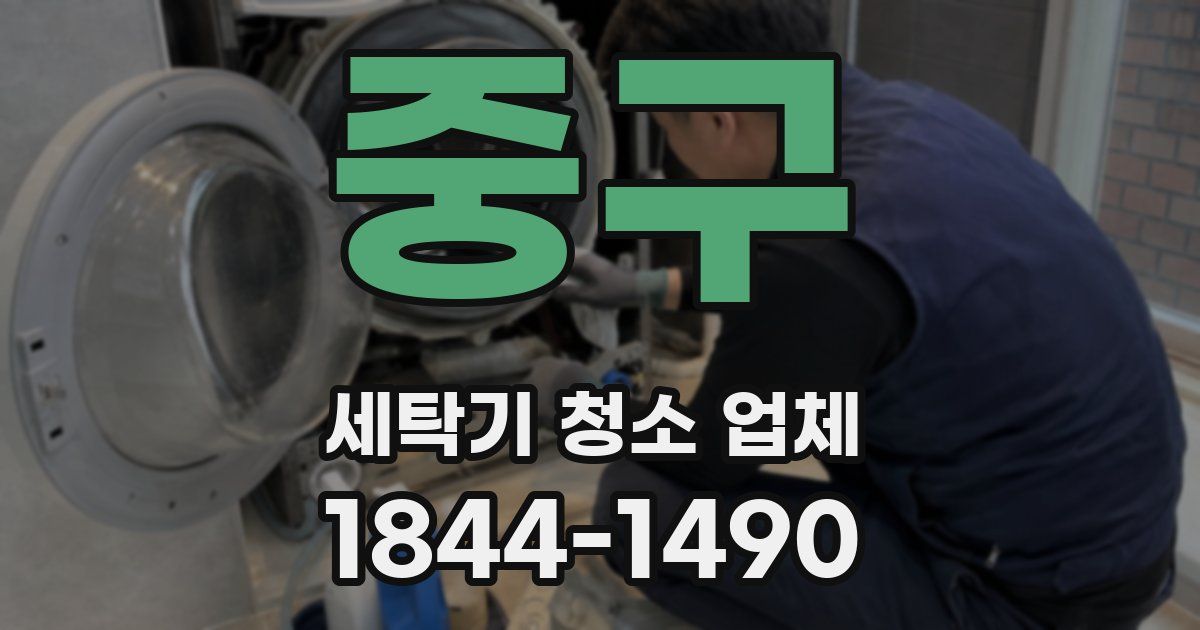 중구 세탁기 청소 업체