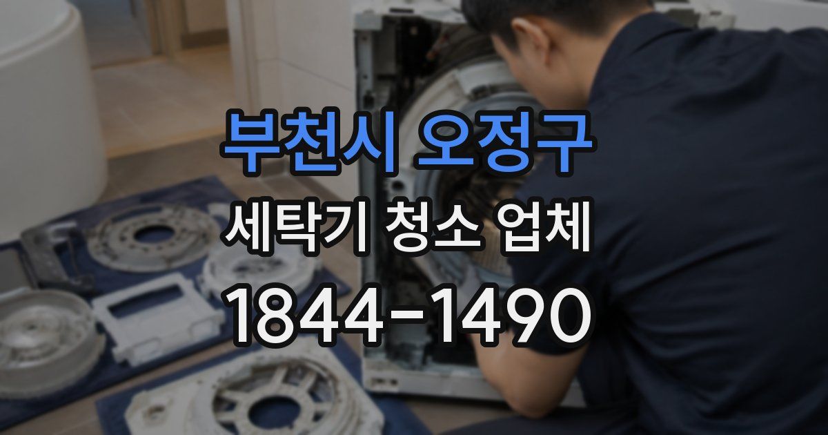 부천시 오정구 세탁기 청소 업체