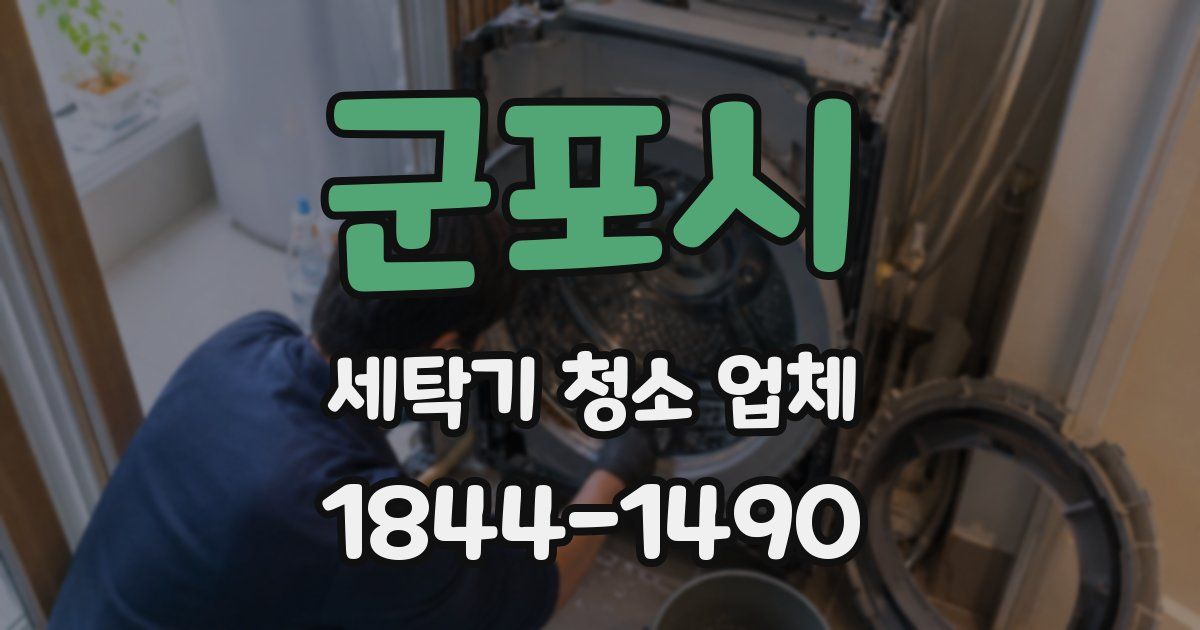 군포시 세탁기 청소 업체