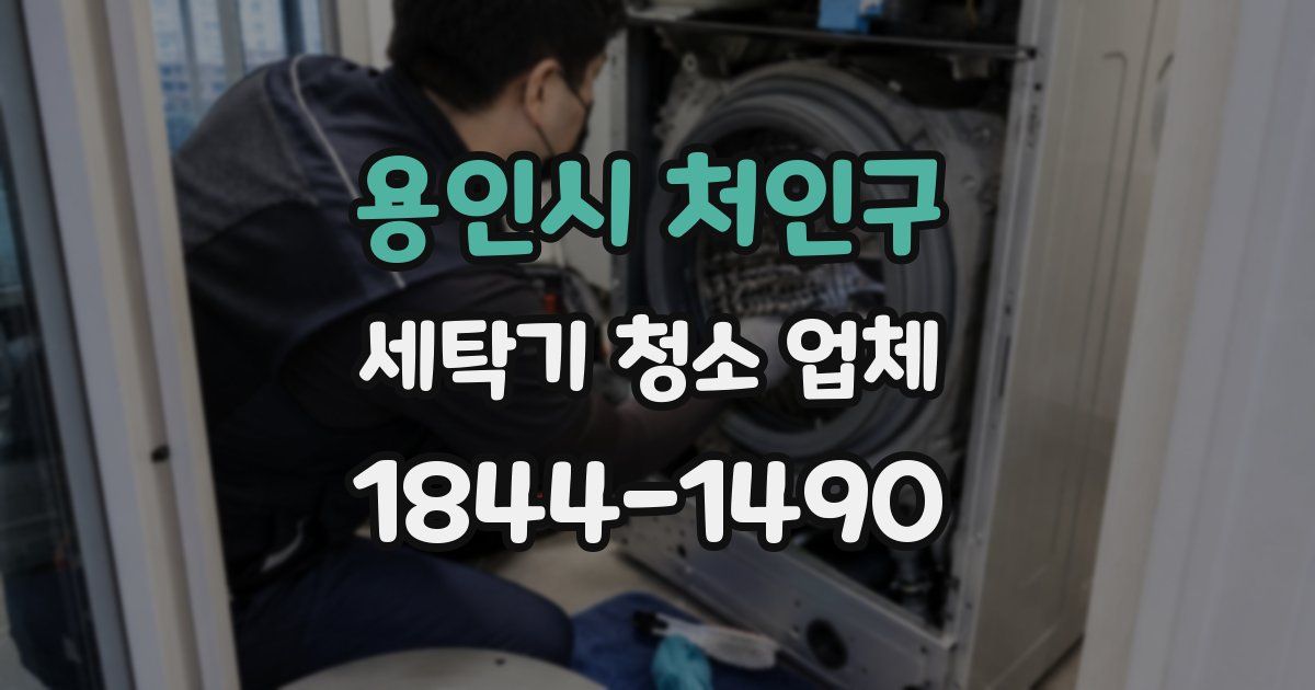 용인시 처인구 세탁기 청소 업체