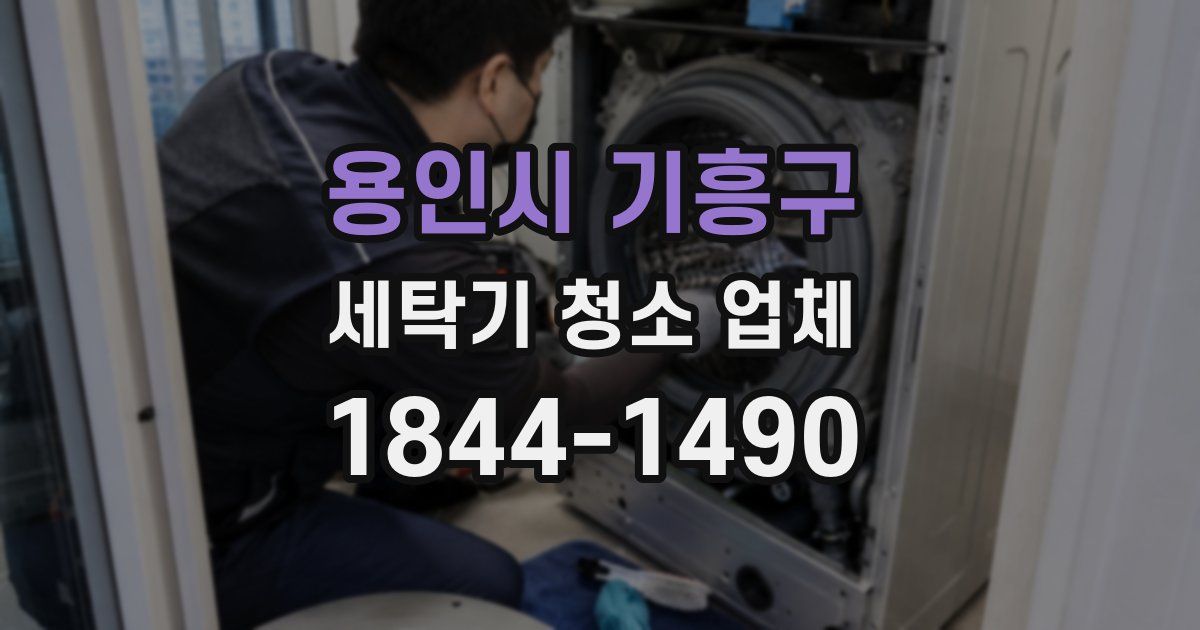 용인시 기흥구 세탁기 청소 업체