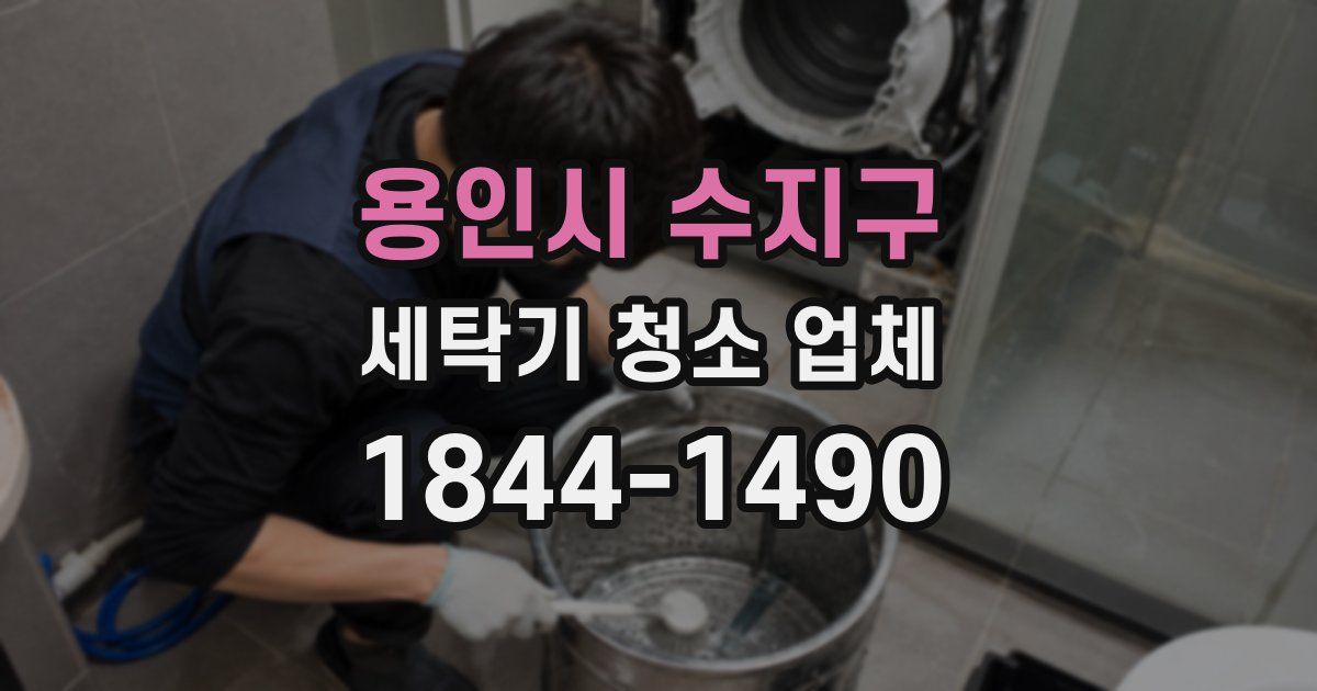 용인시 수지구 세탁기 청소 업체