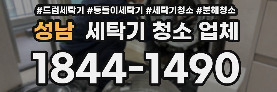 성남 세탁기 청소 업체