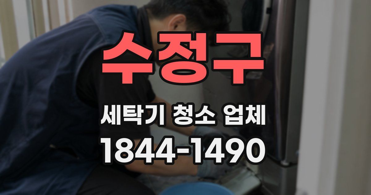 수정구 세탁기 청소 업체