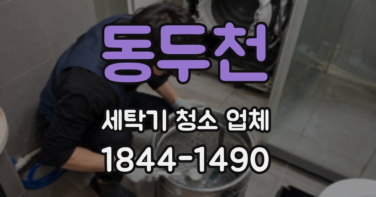 동두천 세탁기 청소 업체