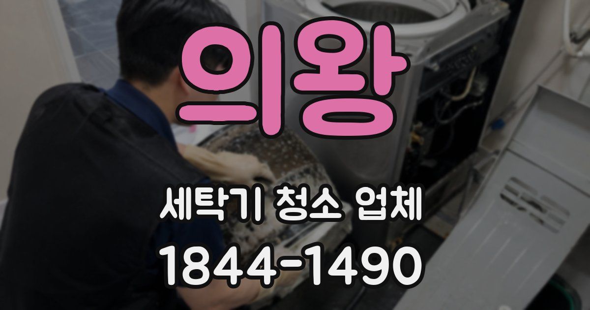 의왕 세탁기 청소 업체