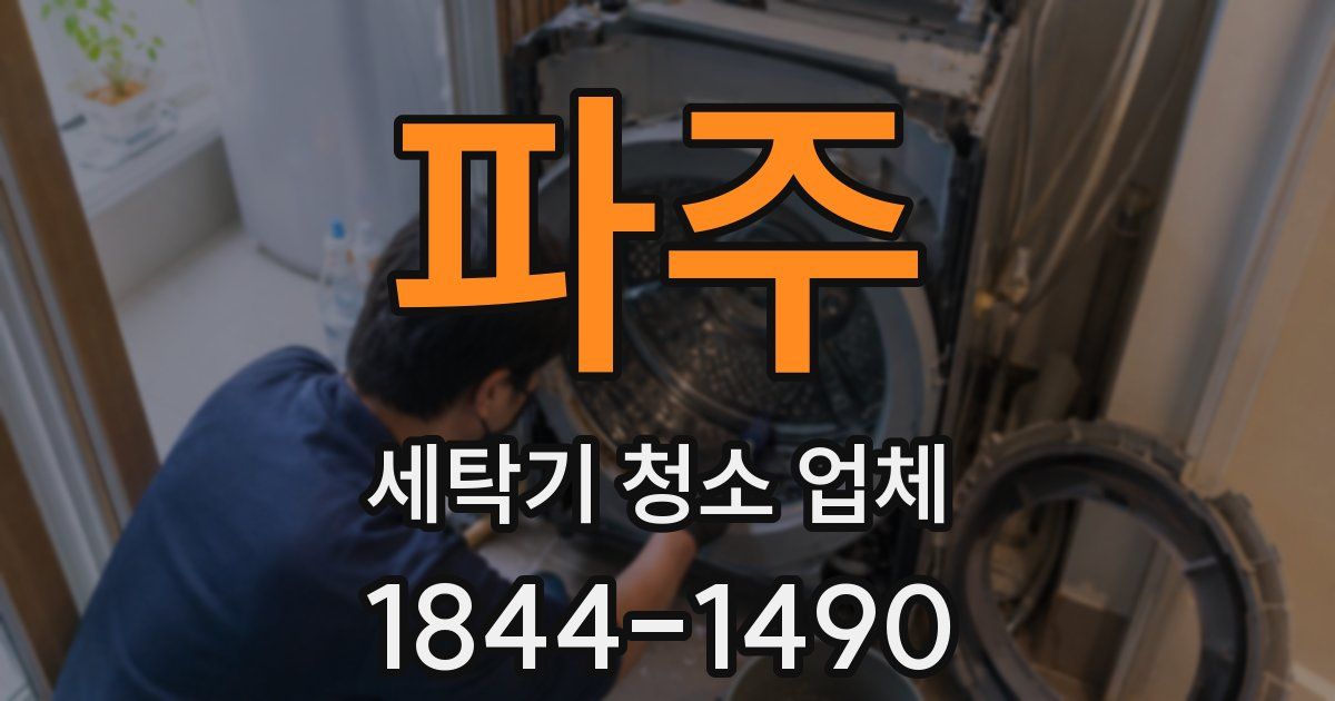 파주 세탁기 청소 업체