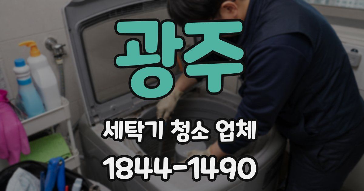 광주 세탁기 청소 업체