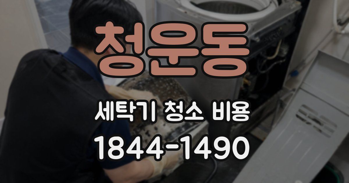 청운동 세탁기 청소 비용