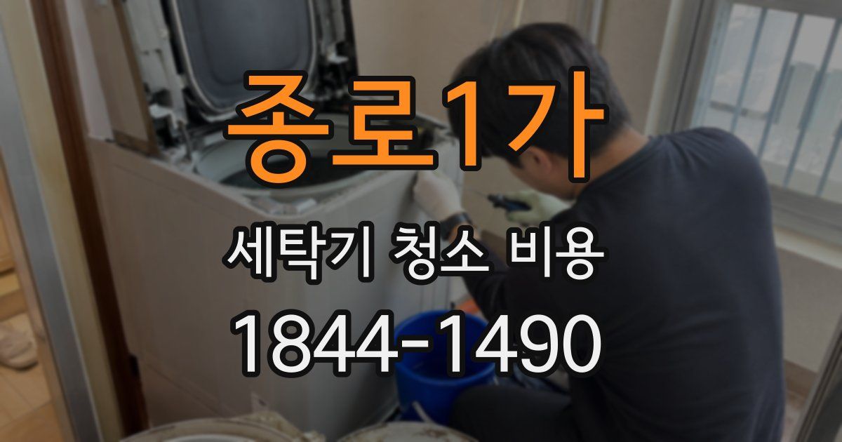 종로1가 세탁기 청소 비용