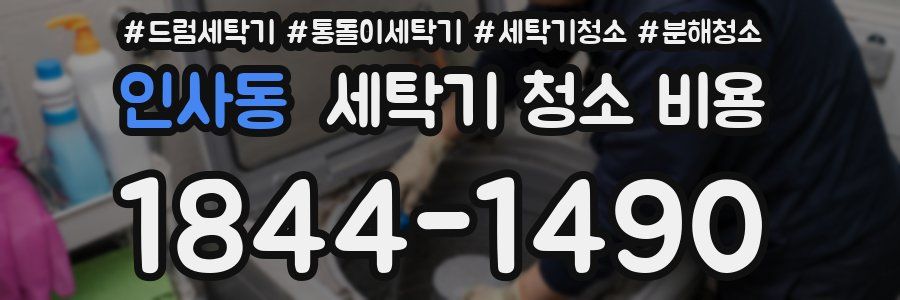인사동 세탁기 청소 비용