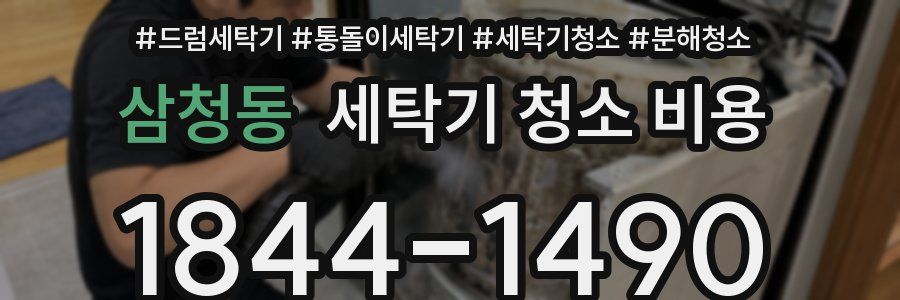 삼청동 세탁기 청소 비용