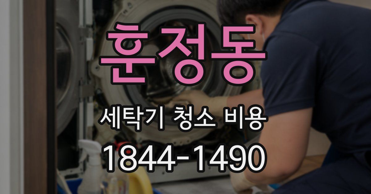 훈정동 세탁기 청소 비용