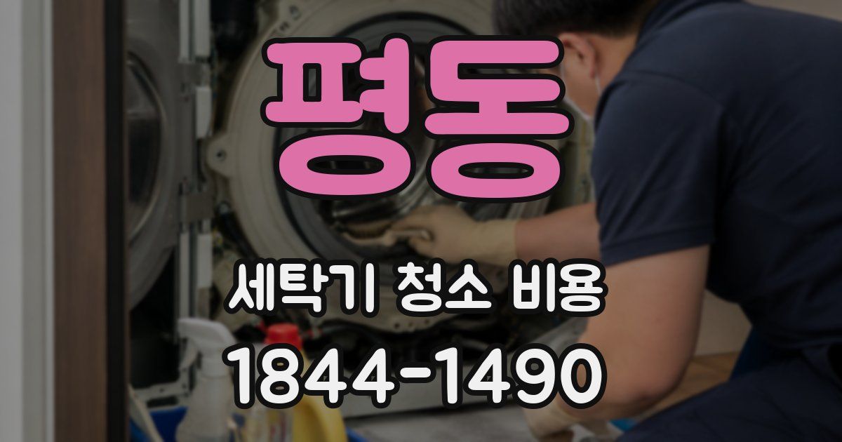 평동 세탁기 청소 비용