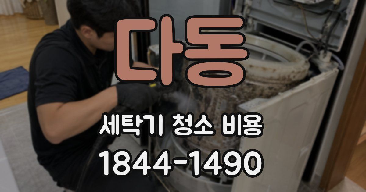 다동 세탁기 청소 비용