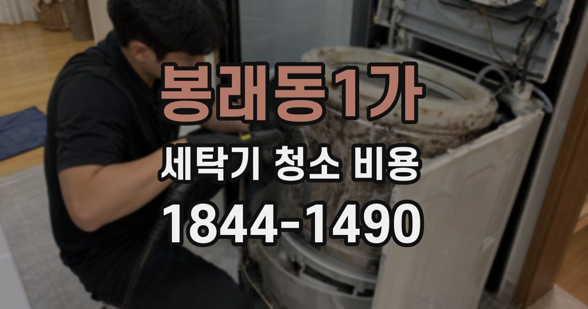 봉래동1가 세탁기 청소 비용