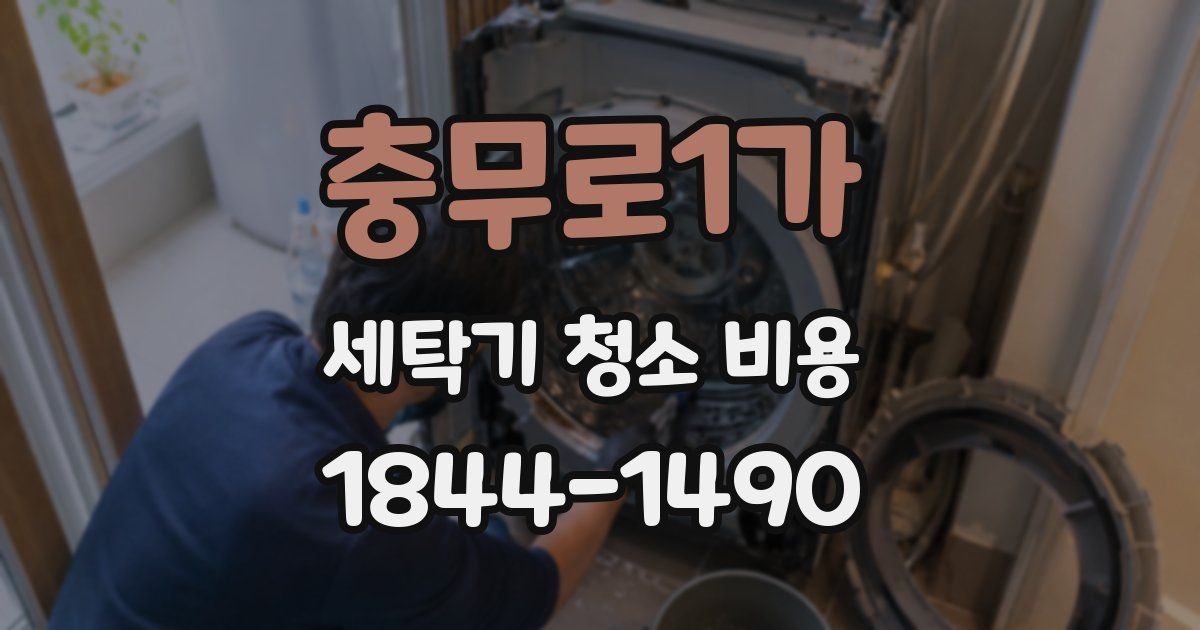 충무로1가 세탁기 청소 비용