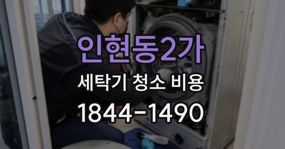 인현동2가 세탁기 청소 비용