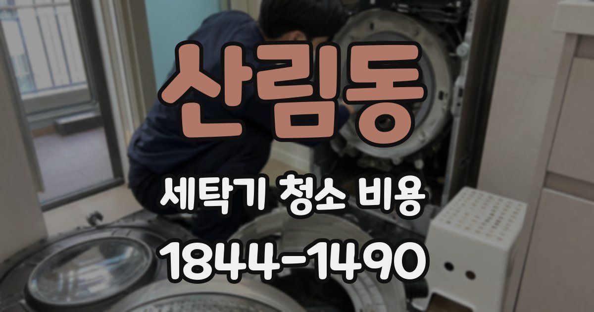 산림동 세탁기 청소 비용