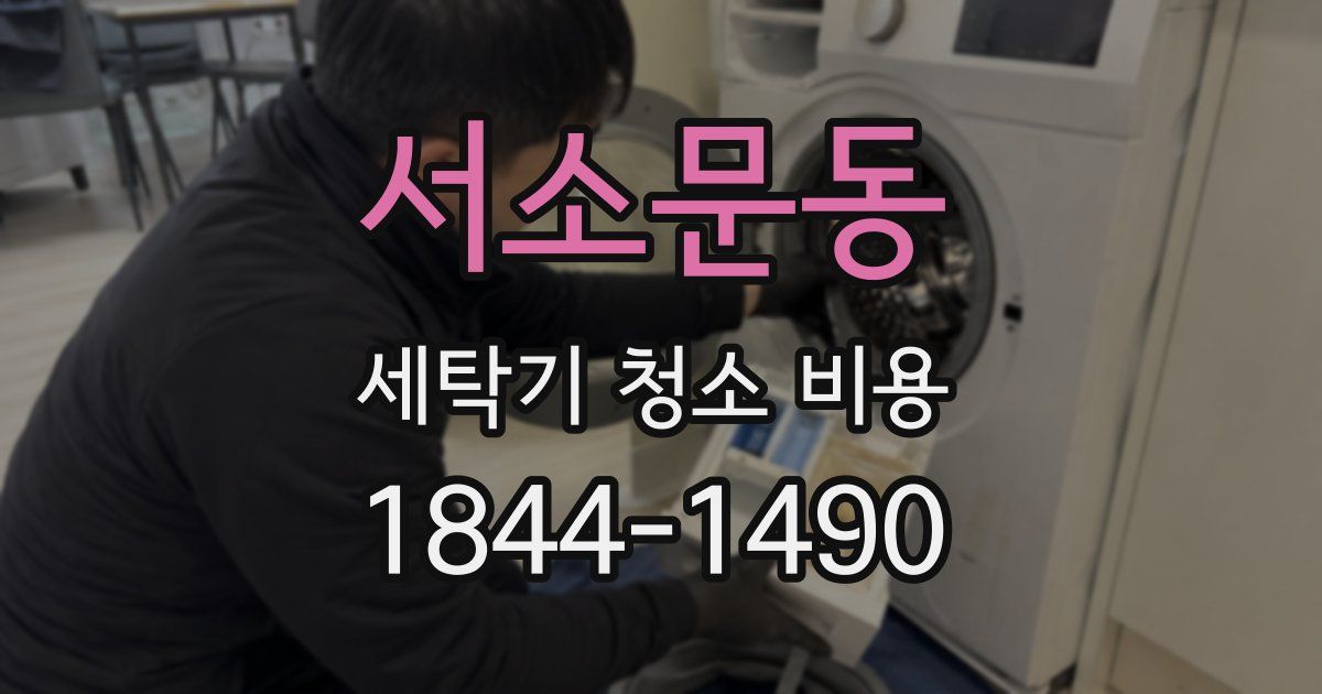 서소문동 세탁기 청소 비용