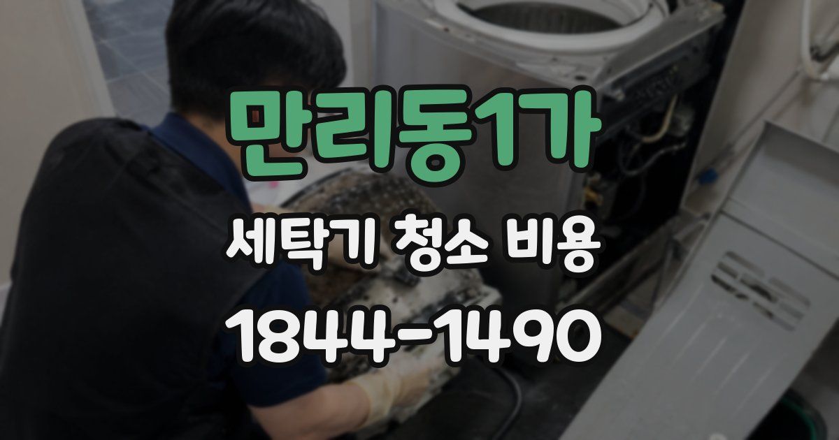 만리동1가 세탁기 청소 비용