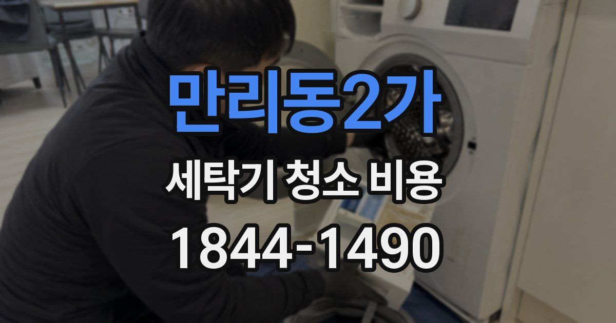 만리동2가 세탁기 청소 비용