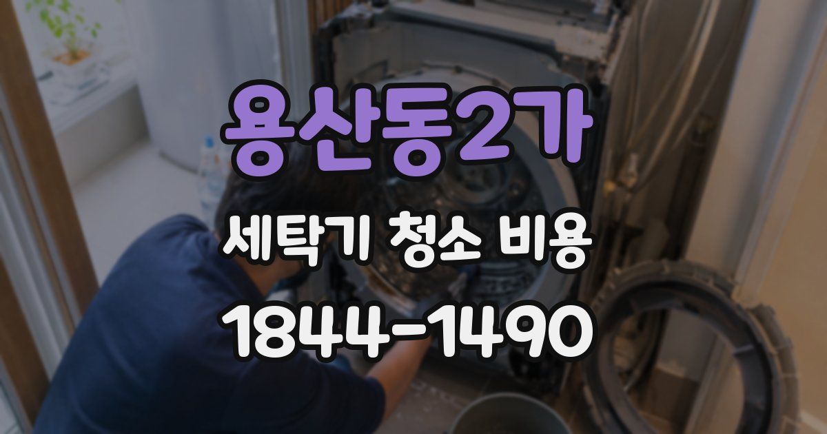 용산동2가 세탁기 청소 비용