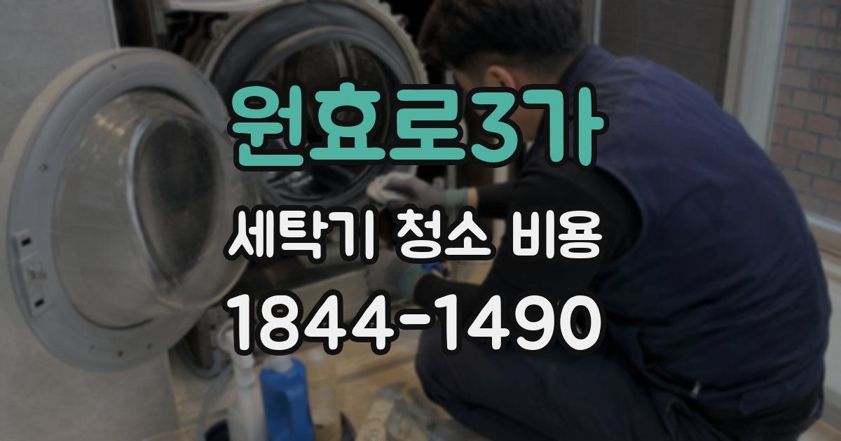 원효로3가 세탁기 청소 비용