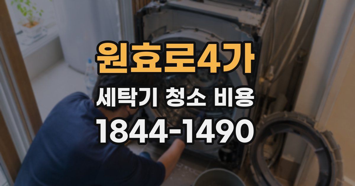 원효로4가 세탁기 청소 비용