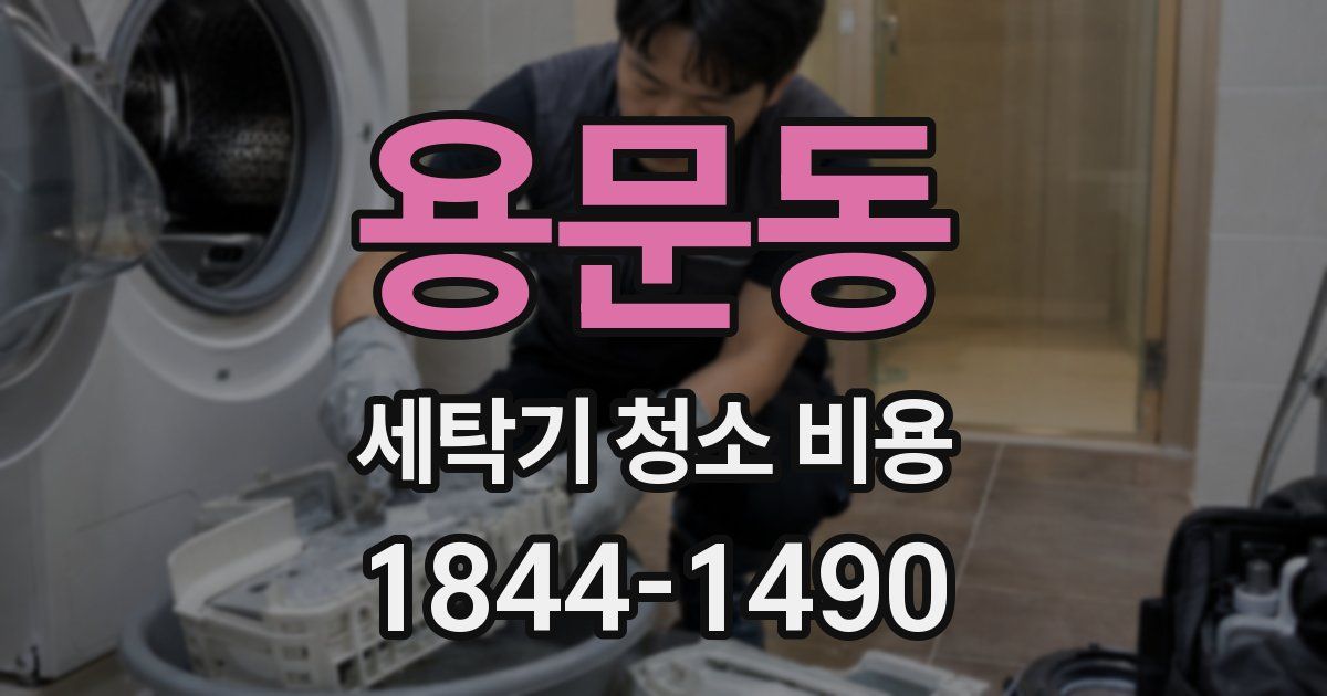 용문동 세탁기 청소 비용
