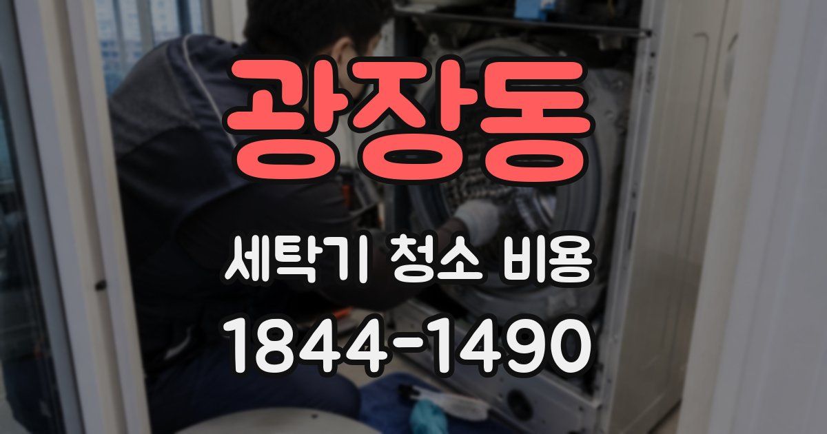 광장동 세탁기 청소 비용