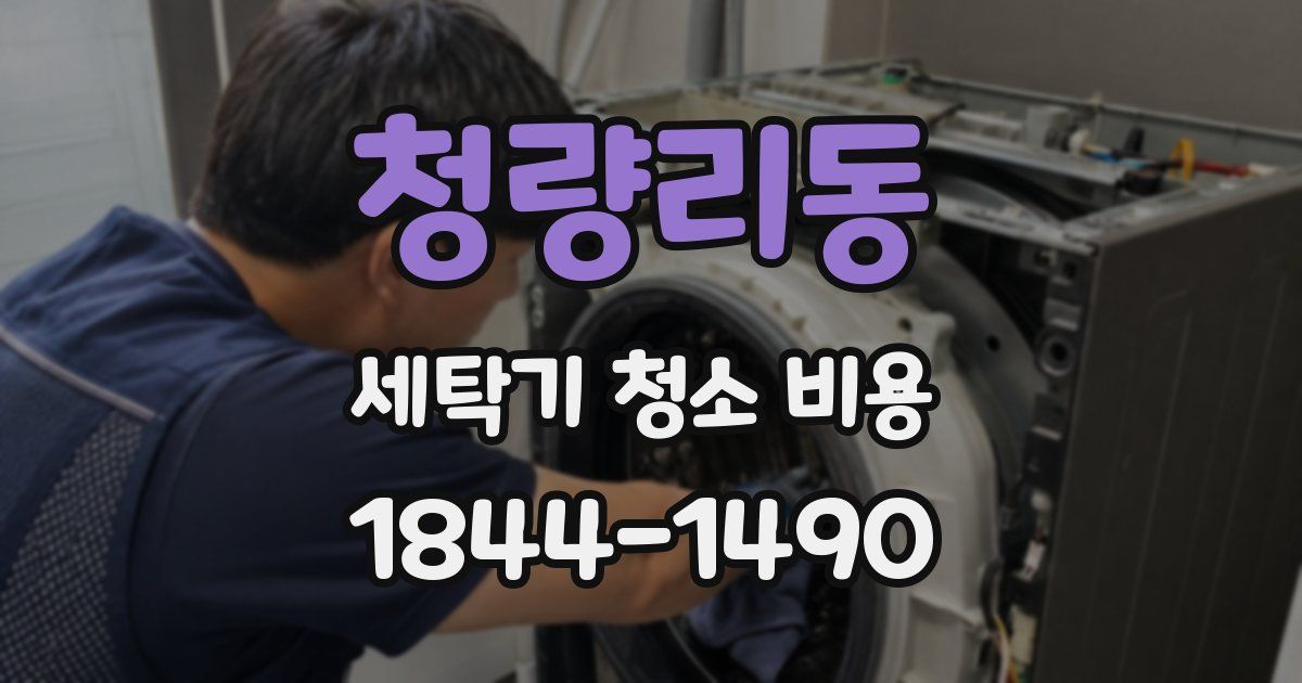 청량리동 세탁기 청소 비용