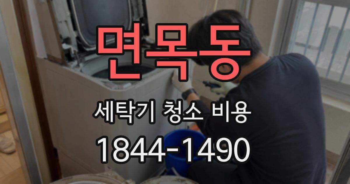 면목동 세탁기 청소 비용