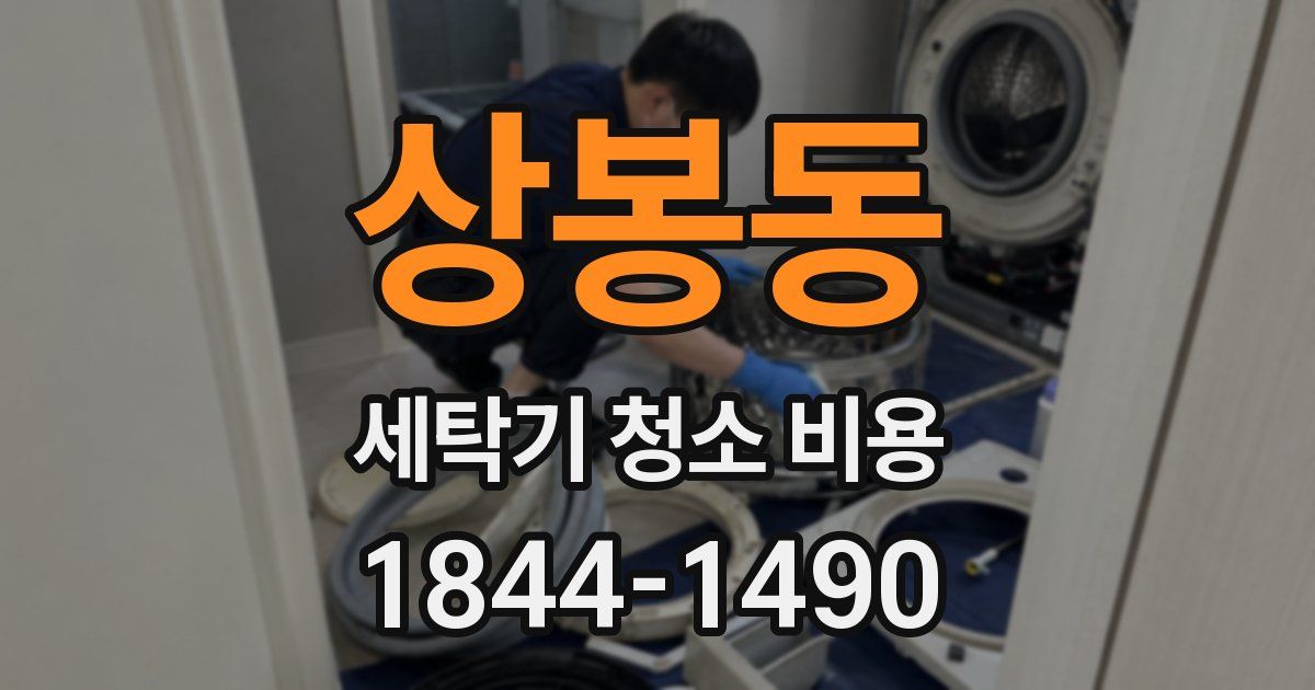 상봉동 세탁기 청소 비용
