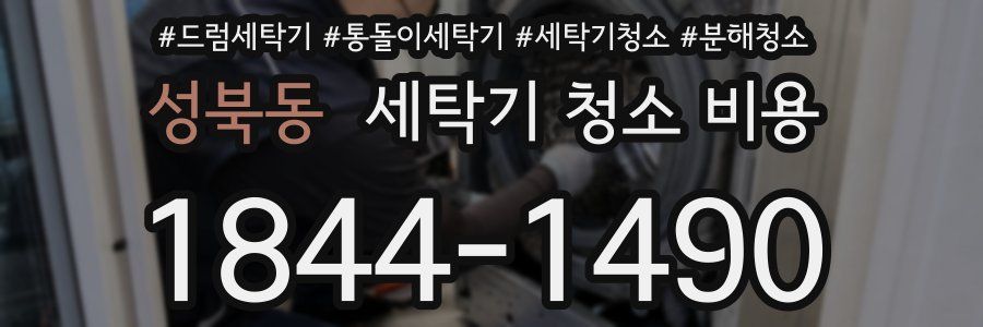 성북동 세탁기 청소 비용