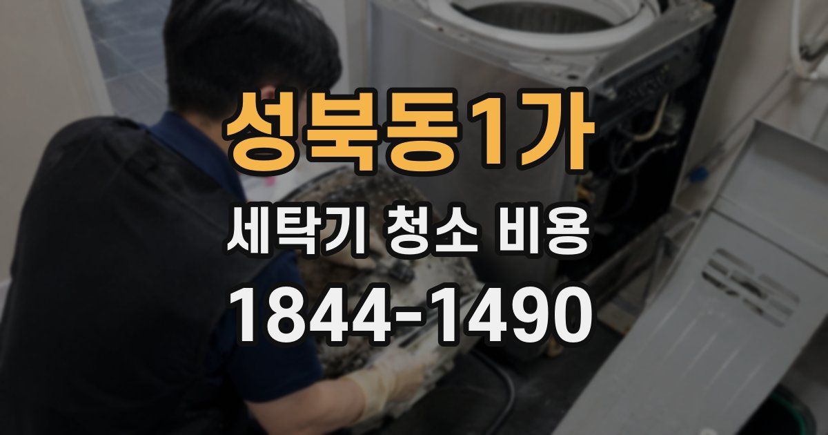 성북동1가 세탁기 청소 비용