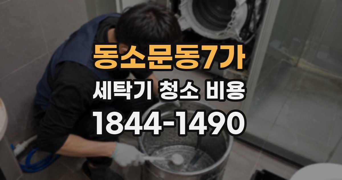 동소문동7가 세탁기 청소 비용