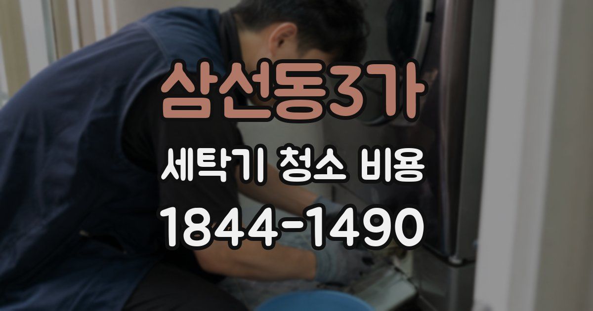 삼선동3가 세탁기 청소 비용