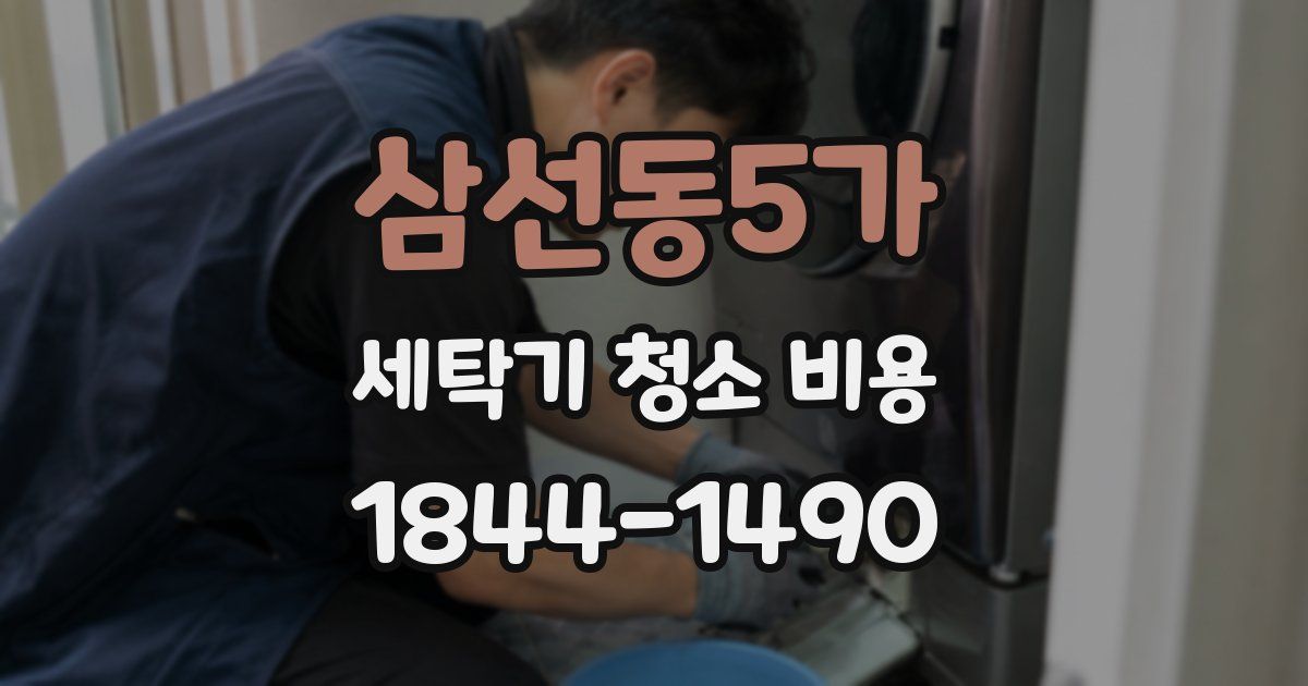 삼선동5가 세탁기 청소 비용