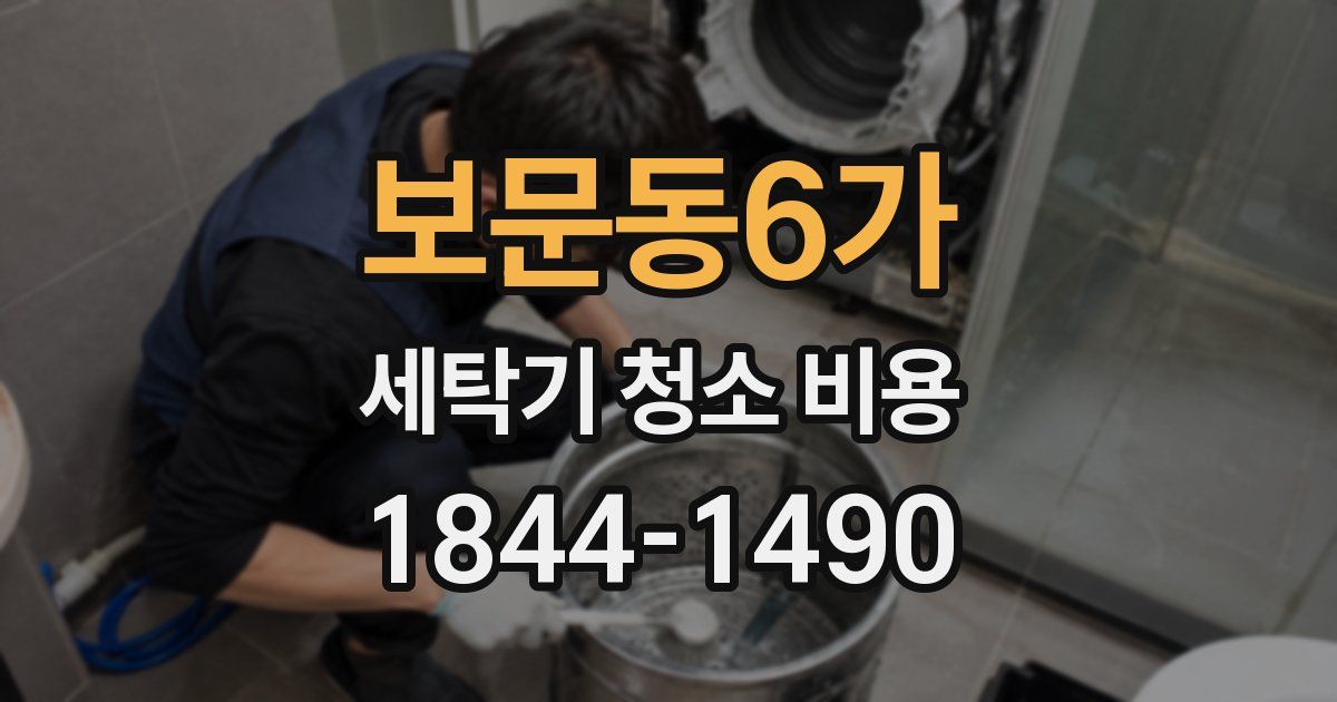 보문동6가 세탁기 청소 비용
