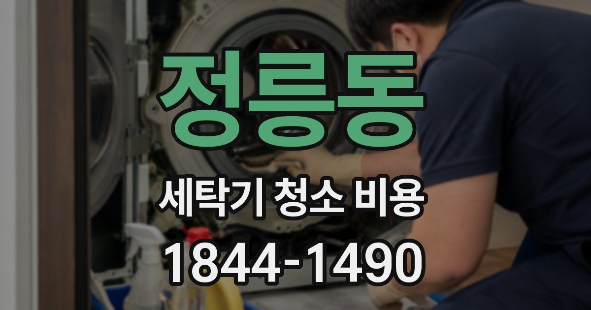 정릉동 세탁기 청소 비용