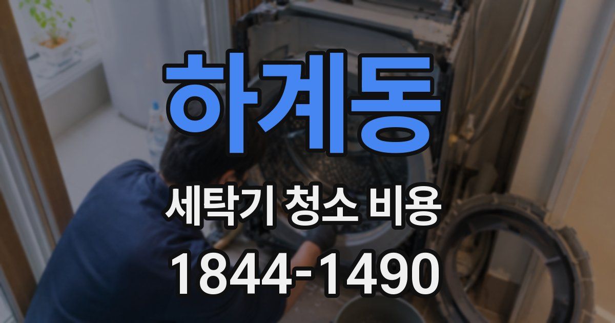 하계동 세탁기 청소 비용